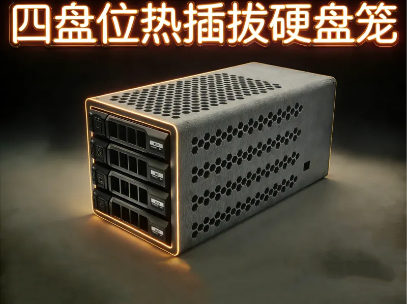 四盘位SATA背板机械硬盘笼 NAS 主机扩展