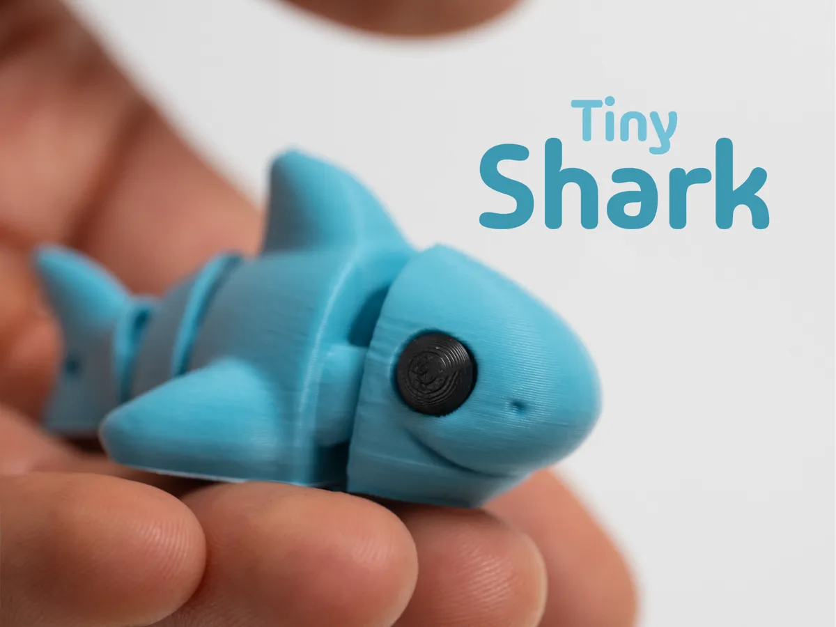 Mini Shark – Articulated & Keychain by 🔵 MontoyaMaker MakerWorld: Download Free 3D Models - 3D model önizlemesi