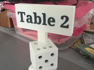 Bunco Table Markers 1-5