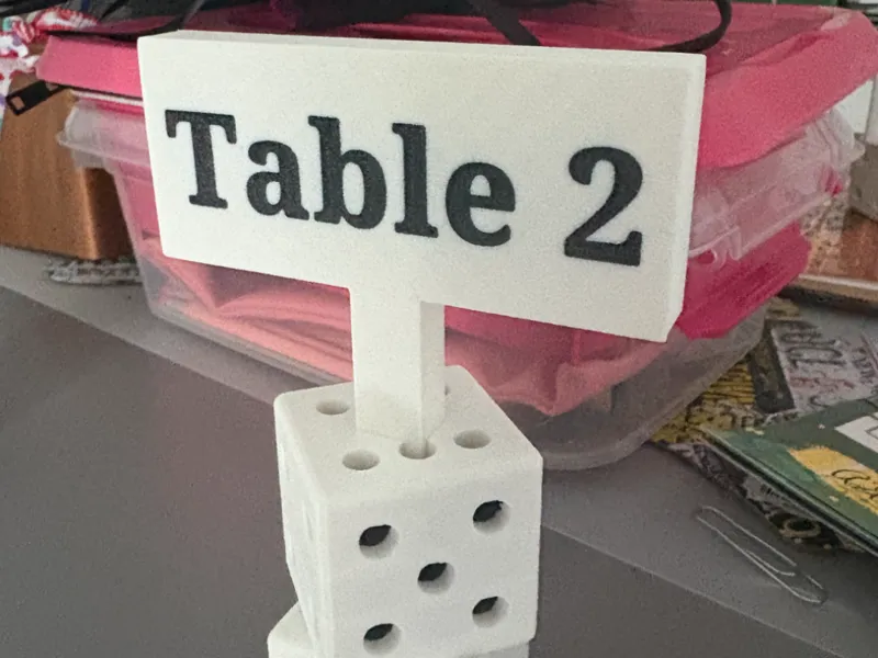 Bunco Table Markers 1-5