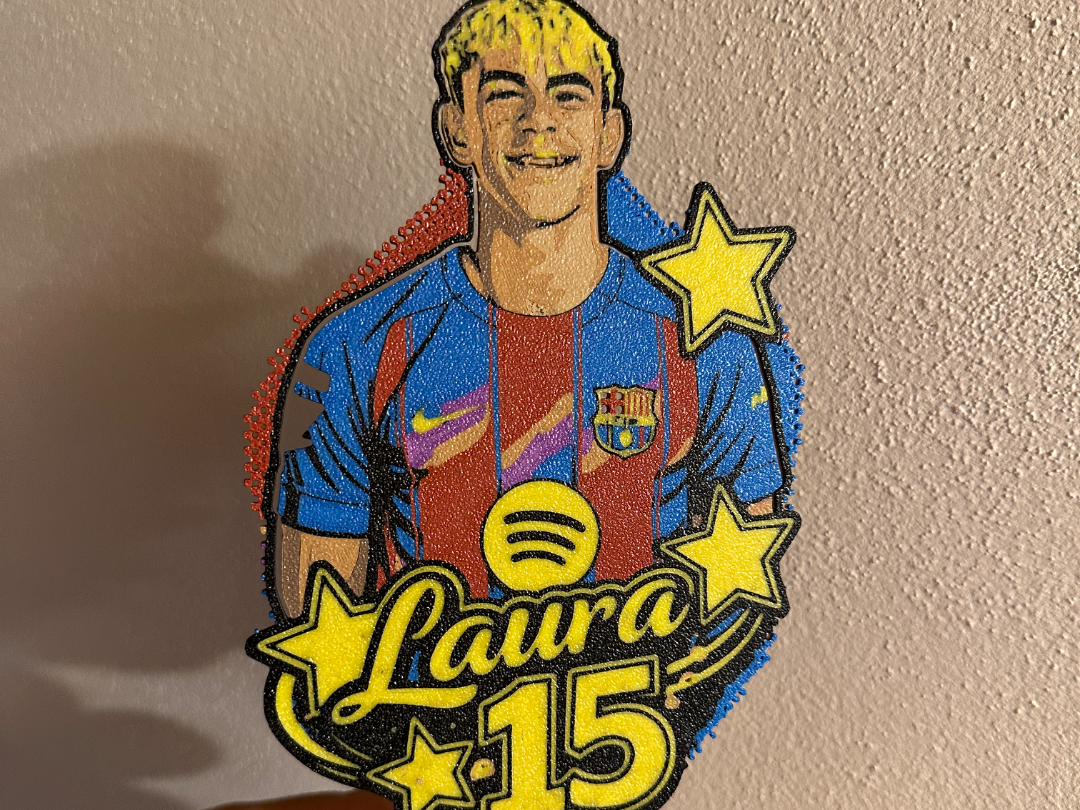 Laura football cake topper