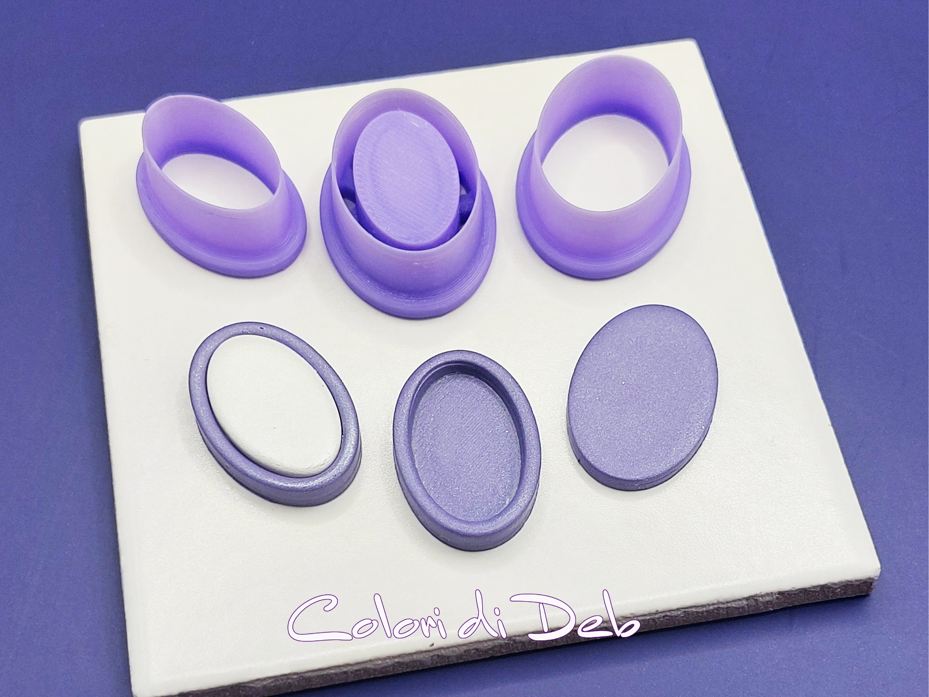 Cutter per pasta polimerica cabochon ovale