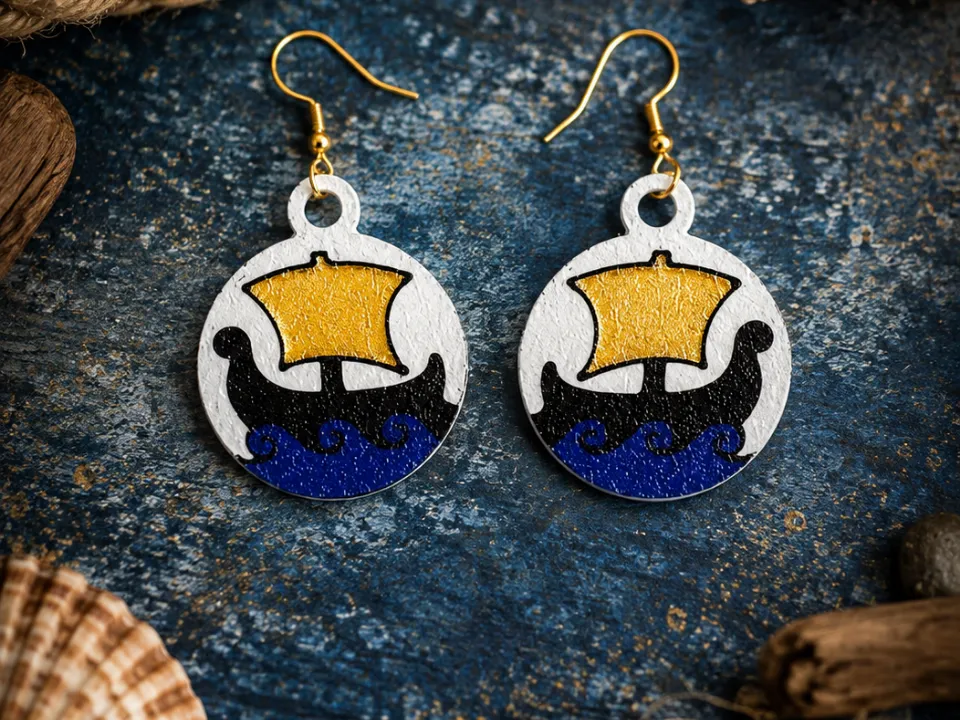 Pendientes: Odyssey vessel earrings. Referencia del modelo original.