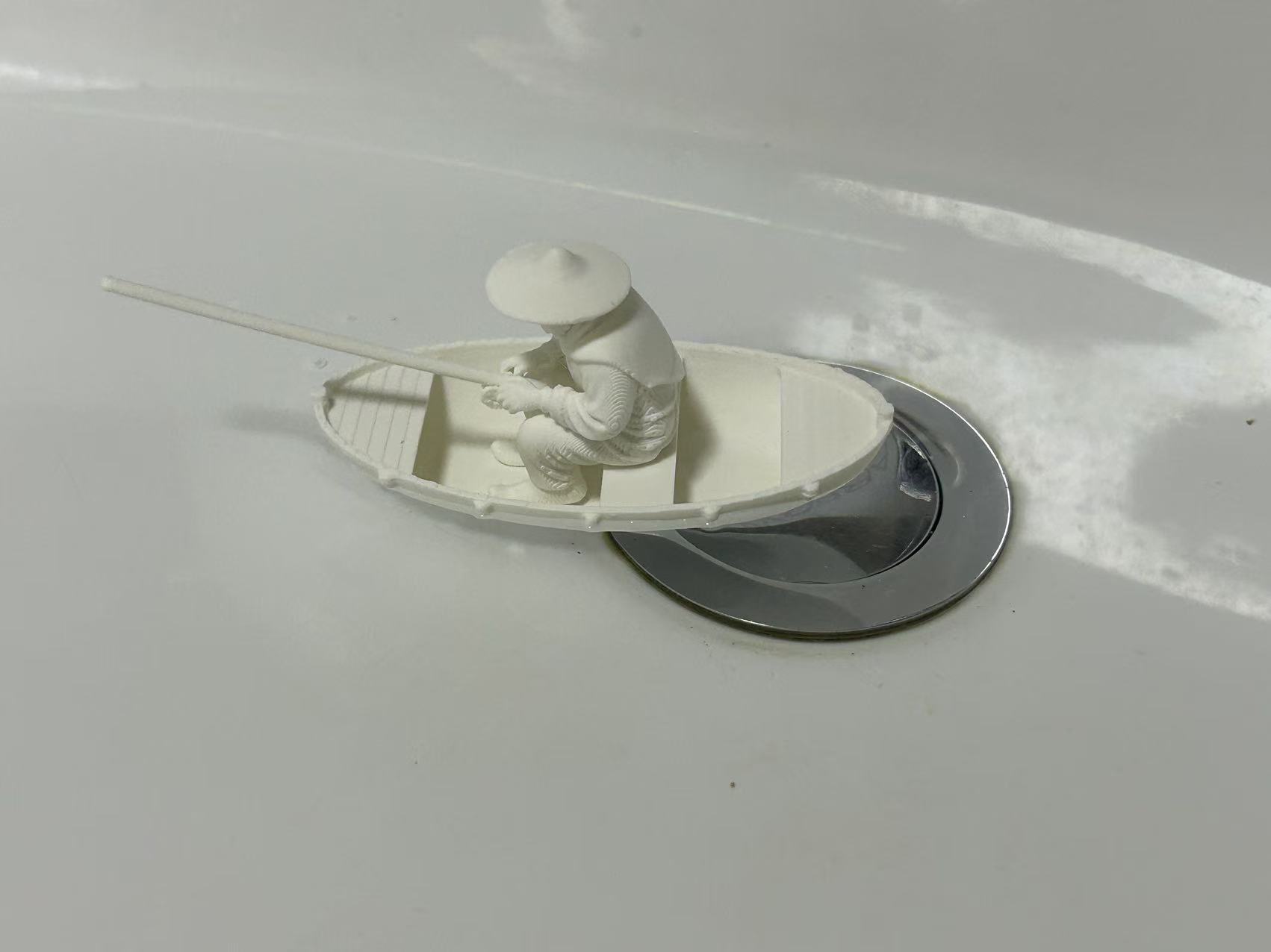 Miniatura 1 do modelo 3D 孤舟蓑笠翁・鱼缸漂浮造景摆件 | 分体 3D 打印模型
