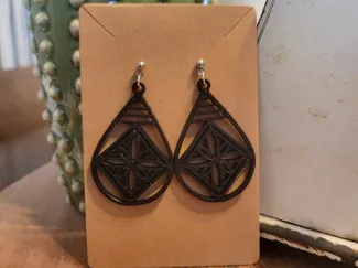 Teardrop Flower Earrings