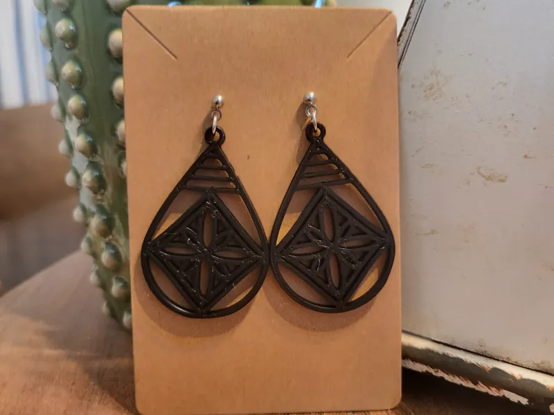 Teardrop Flower Earrings