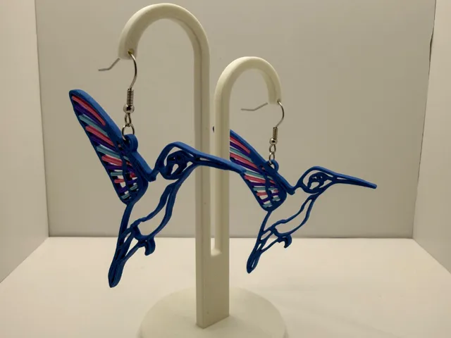 Hummingbird Dangle Earrings (.4mm Nozzle Ready)
