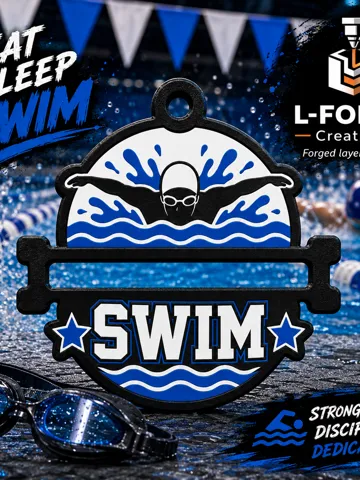 Accesorio para sujetar ligas de cabello: Swim Swimmer Hair Tie Holder Keychain — vista de referencia 2