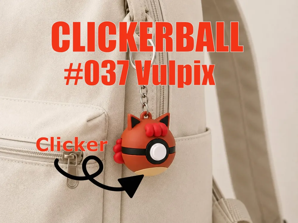 Objeto manipulable: CLICKERBALL Series - Vulpix #037. Referencia del modelo original.