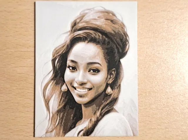 Sepia Woman with Earrings – Hueforge