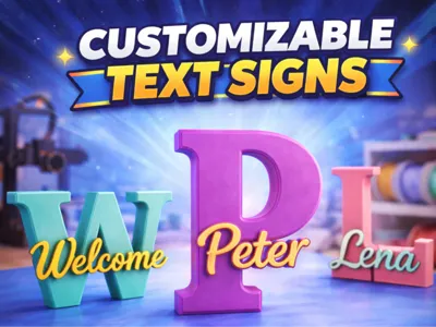 Customizable text signs