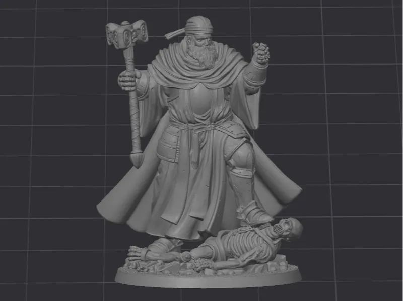 DnD cleric miniature