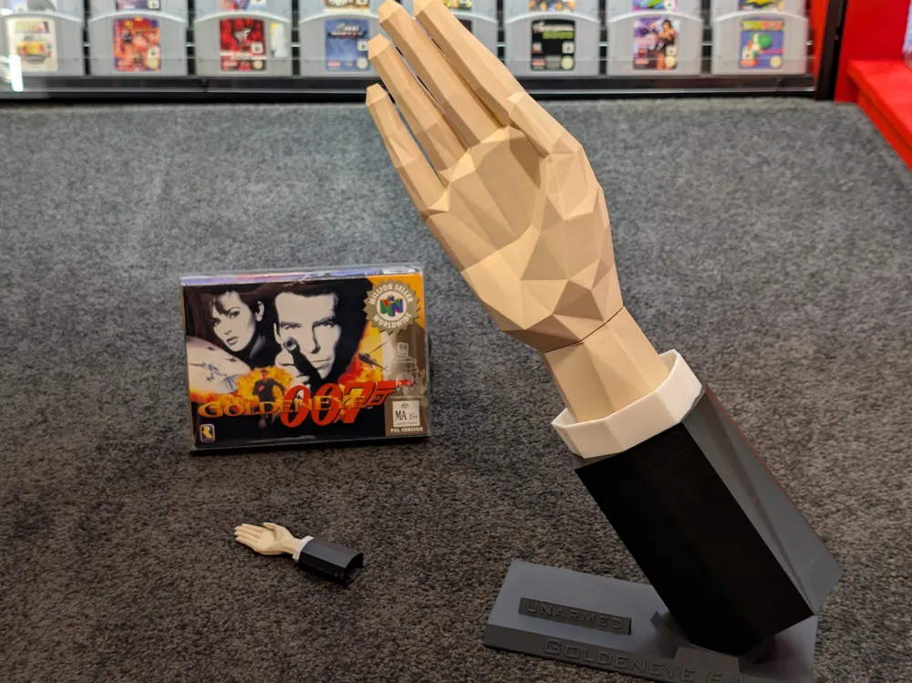 Modelo para impresión 3D: Goldeneye 007 64 - Unarmed - Slappers only!. Referencia del modelo original.