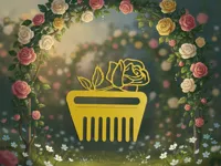 Fermacapelli a pettine con rosa