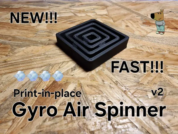 Gyro fidget à air v2 - imprimé en une pièce