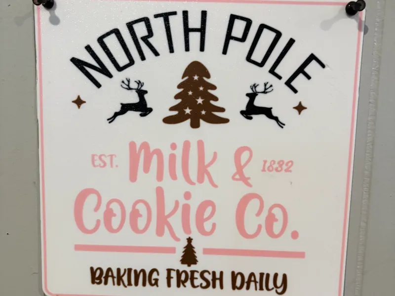 North Pole Cookie sign