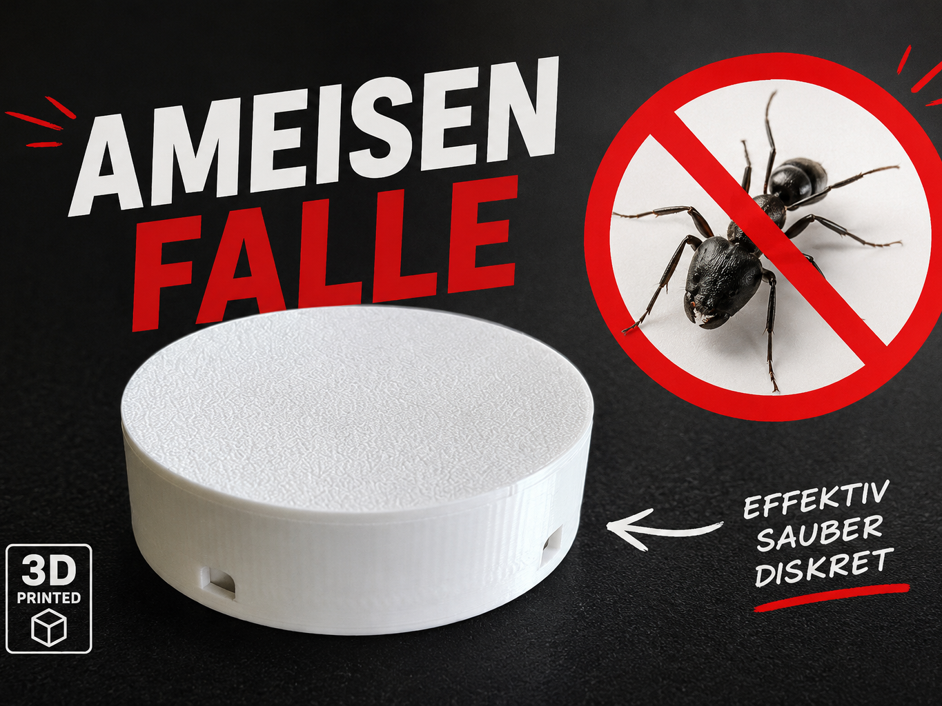 Ameisenfalle / Ant Trap – Reusable 3D Print