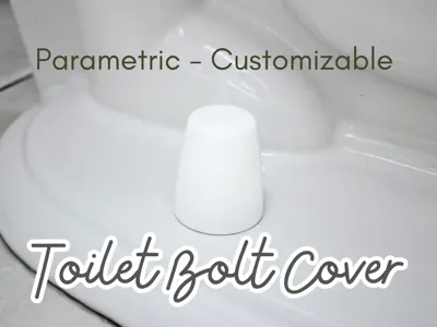 Parametric toilet floor bolt cover