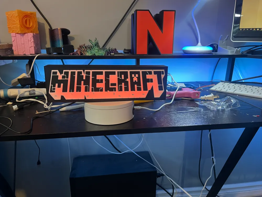 Minecraft Creeper LedLightBox by Tommy Gun MakerWorld