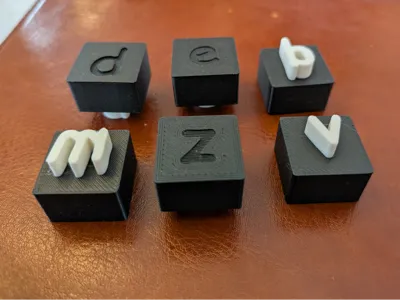 Alphabet stamps - learn to spell