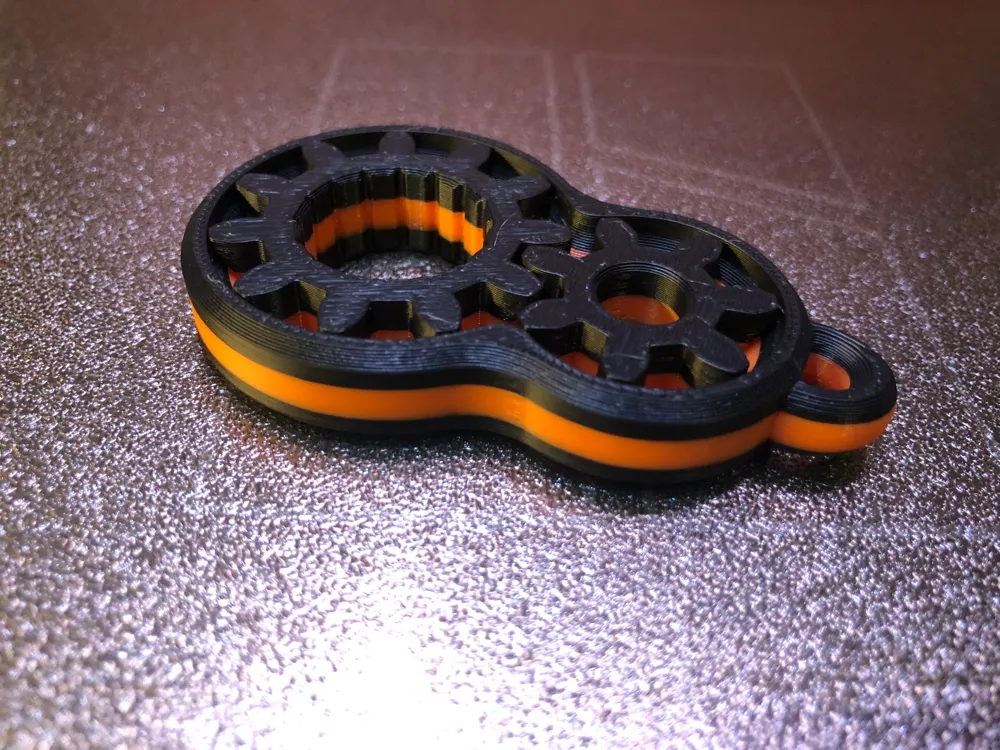 Gear Fidget Keychain 3 colors Remixed by Manio 3DP MakerWorld: Download ...