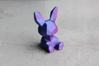 Lapin assis low poly — photo 3