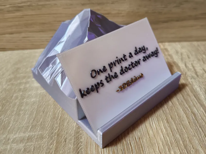Low Poly Mount Everest Business Card Holder