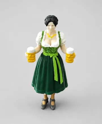 Modelo para impresión 3D: bayerische Frau im traditionellen Dirndl für LGB — vista de referencia 4