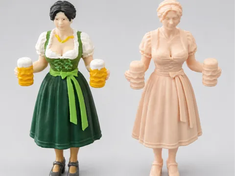 Modelo para impresión 3D: bayerische Frau im traditionellen Dirndl für LGB — referencia de MakerWorld