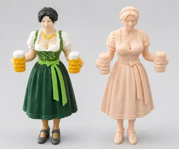 Modelo para impresión 3D: bayerische Frau im traditionellen Dirndl für LGB — vista de referencia 3