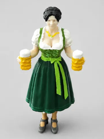 Modelo para impresión 3D: bayerische Frau im traditionellen Dirndl für LGB — vista de referencia 2