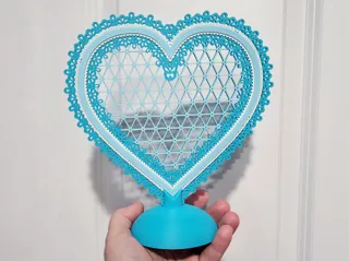 Lace Heart Doily Earring Holder/Decoration