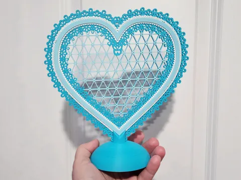 Lace Heart Doily Earring Holder/Decoration