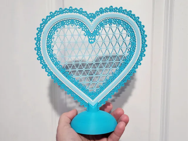 Lace Heart Doily Earring Holder/Decoration