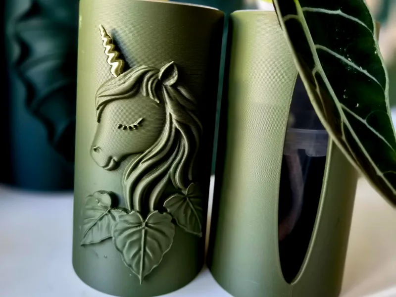 Unicorn Head self watering flower pot vase
