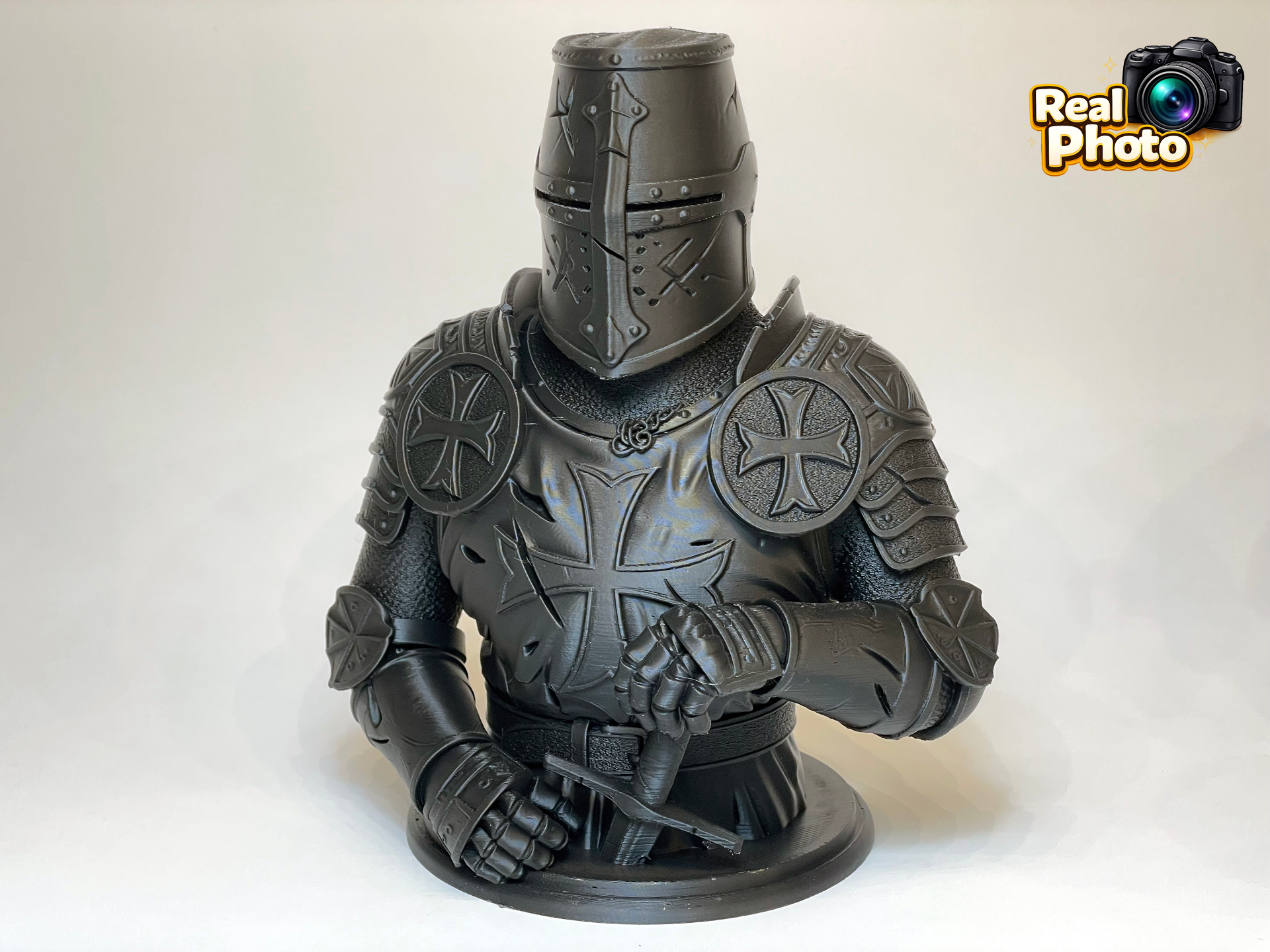 War-Torn Templar Knight Bust – Crusader Guardian