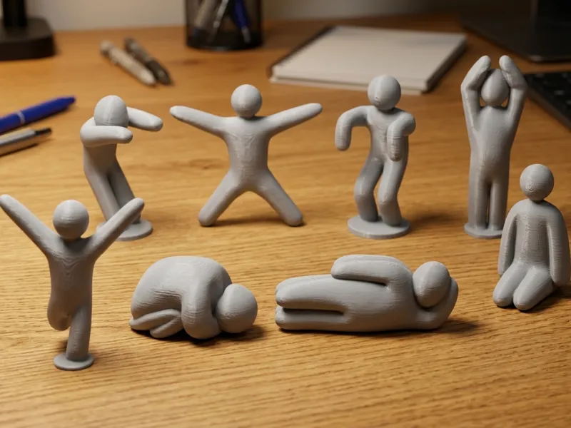 Meccha Chameleon Figures - Desk Poses Pack