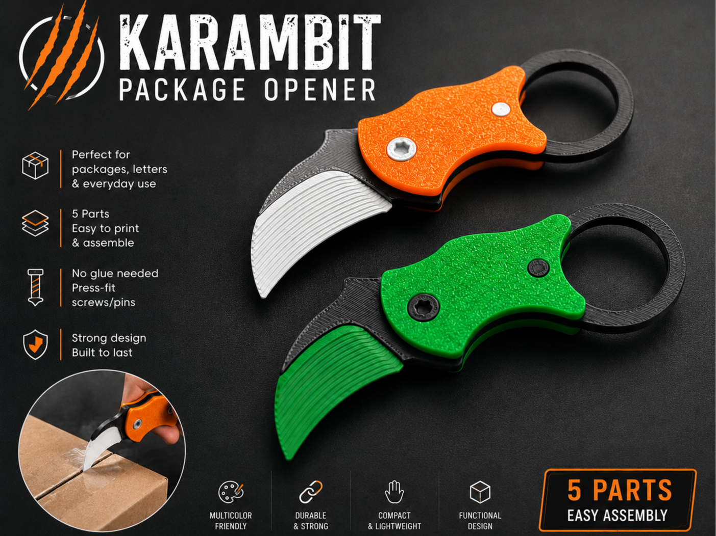 Karambit Knife Package & Box Opener
