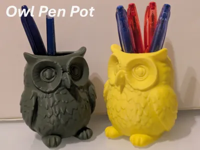 Elegant Owl Pen/Pencil Pot 