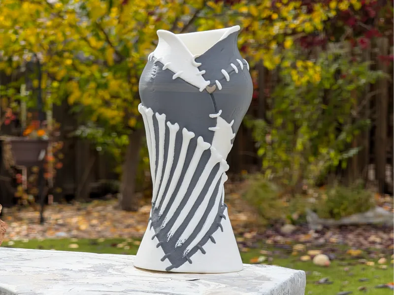 Stitched Souls Vase – Inspired by Jack and Sally