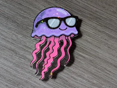 Jellyfish wearing sunglasses