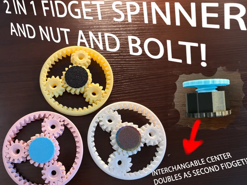 2 in 1 fidget spinner and nut and bolt (no AMS)