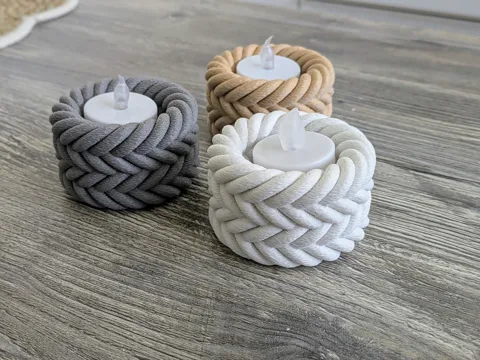 Braided Rope Style Tealight Holders view 3