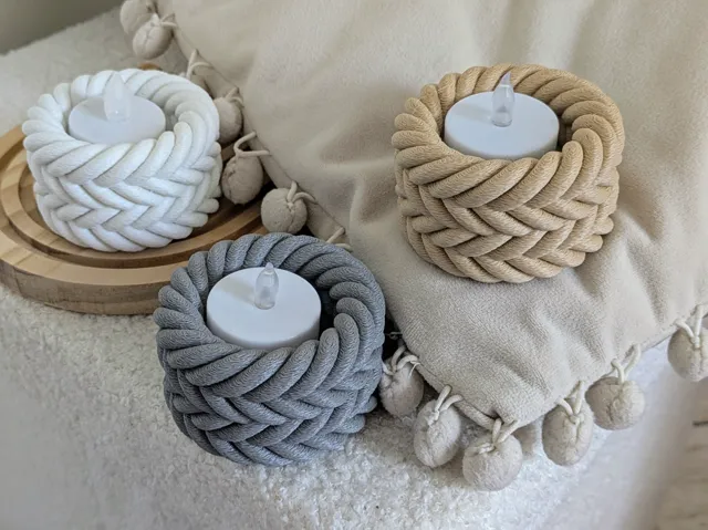 Braided Rope Style Tealight Holders