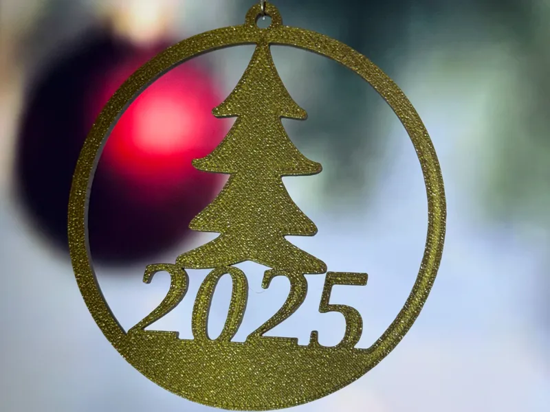 2025 Christmas Ornament Multiple Fonts
