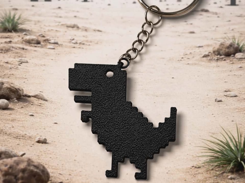 Google dino keychain-Chrome Dino