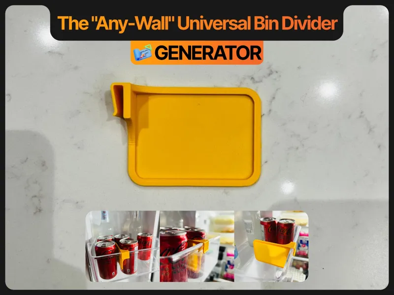 The "Any-Wall" Universal Bin Divider - Parametric
