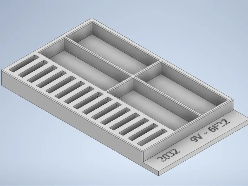 ORGANIZADOR PILAS 9V Y 2032