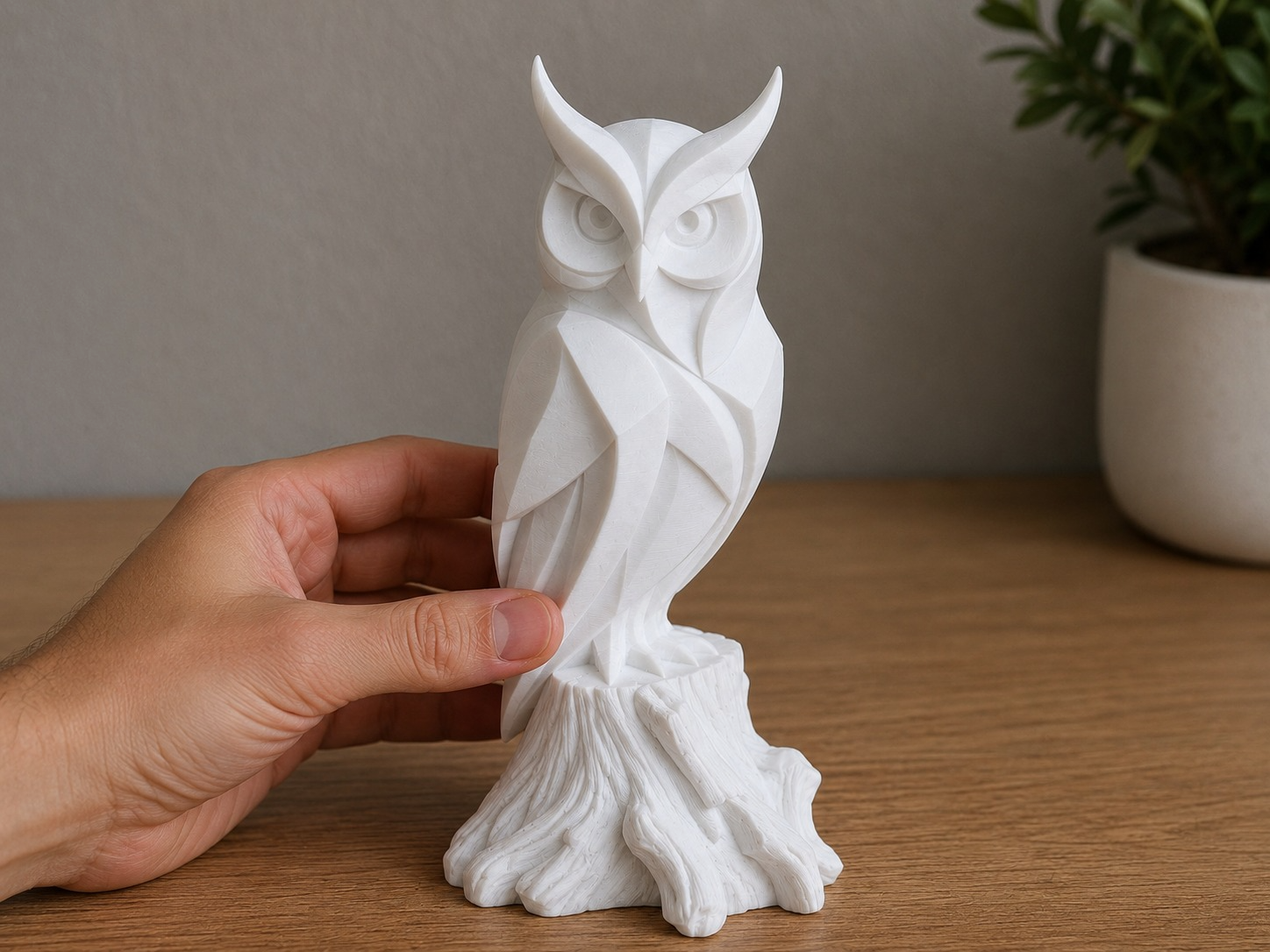 Guardian of Wisdom – Abstract Owl Sculpture
