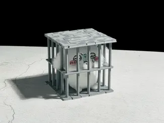 Miniature toy prison cell